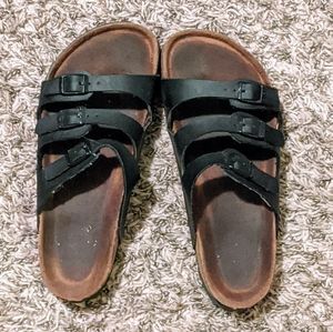 Birkenstock Black Leather Sandals
